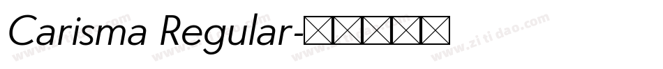 Carisma Regular字体转换